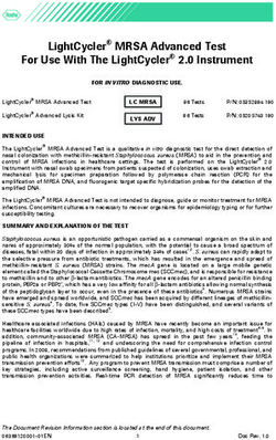 LIGHTCYCLER MRSA ADVANCED TEST FOR USE WITH THE LIGHTCYCLER 2.0 INSTRUMENT