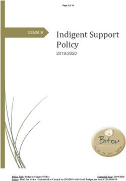 Indigent Support Policy 2019/2020 3/29/2019 - Bitou Municipality