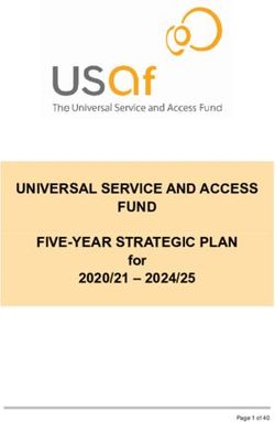 UNIVERSAL SERVICE AND ACCESS FUND FIVE-YEAR STRATEGIC PLAN - for 2020/21 2024/25