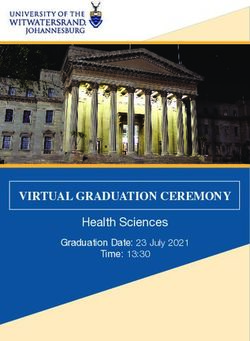 VIRTUAL GRADUATION CEREMONY - Health Sciences Graduation Date: 23 July 2021 Time: 13:30 - Wits University