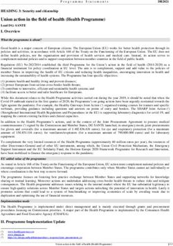 Union action in the field of health (Health Programme) - Europa EU