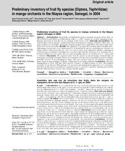 Preliminary inventory of fruit fly species (Diptera, Tephritidae) in mango orchards in the Niayes region, Senegal, in 2004