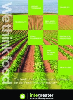 The fresh choice in processing software for the Fresh Produce industry - PRIMARY PROCESSING RECIPE MIX