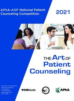 Patient Counseling THE Art OF 2021 - American Pharmacists Association