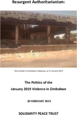 Resurgent Authoritarianism: SOLIDARITY PEACE TRUST The Politics of the January 2019 Violence in Zimbabwe