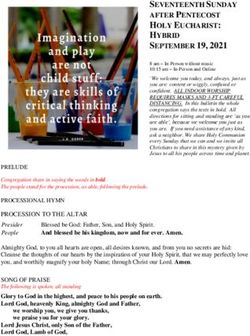 SEVENTEENTH SUNDAY AFTER PENTECOST HOLY EUCHARIST: HYBRID SEPTEMBER 19, 2021
