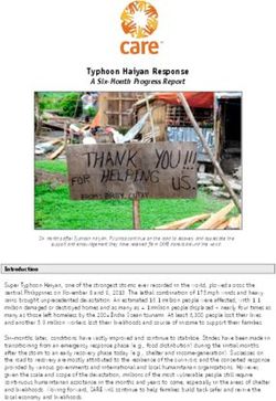 Typhoon Haiyan Response A Six-Month Progress Report