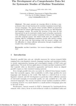 The Development of a Comprehensive Data Set for Systematic Studies of Machine Translation