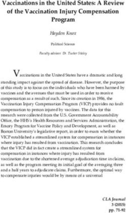 Vaccinations in the United States: A Review of the Vaccination Injury Compensation Program - University of Central ...