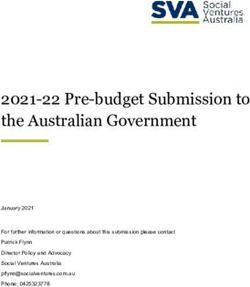 2021-22 Pre-budget Submission to the Australian Government