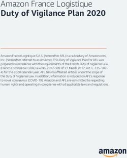 Amazon France Logistique - Duty of Vigilance Plan 2020