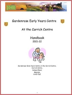 Gardenrose Early Years Centre At the Carrick Centre Handbook - 2021-22 Gardenrose Early Years Centre at the Carrick Centre
