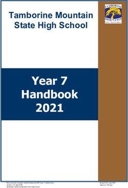 Year 7 Handbook 2021 - Tamborine Mountain State High School - Tamborine Mountain State High ...