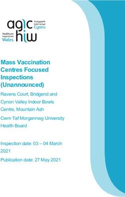 Mass Vaccination Centres Focused Inspections (Unannounced) - Ravens Court, Bridgend and Cynon Valley Indoor Bowls Centre, Mountain Ash Cwm Taf ...