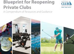 Blueprint for Reopening Private Clubs - A Compendium of Resources and Guidance - National Club ...