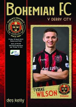 Bohemian FC - WIlson Defender - v Derry City