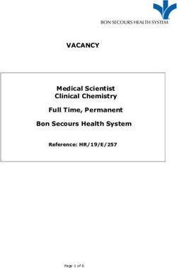 VACANCY Medical Scientist Clinical Chemistry Full Time, Permanent Bon Secours Health System - Reference: HR/19/E/257