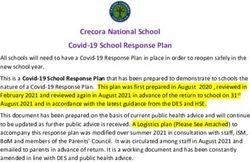 Crecora National School Covid-19 School Response Plan