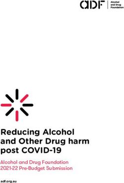 Reducing Alcohol and Other Drug harm post COVID-19 - Alcohol and Drug Foundation 2021-22 Pre-Budget Submission - Treasury