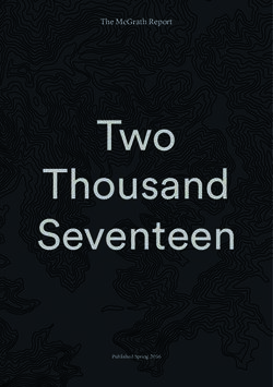 TWO THOUSAND SEVENTEEN - THE MCGRATH REPORT - PUBLISHED SPRING 2016 - MCGRATH ESTATE AGENTS