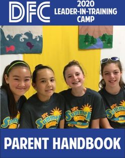 DFC - parent handbook - 2020 CAMP Leader-in-training - Duke Faculty Club
