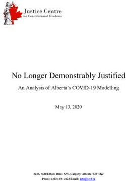 No Longer Demonstrably Justified - An Analysis of Alberta's COVID-19 Modelling May 13, 2020 - Justice Centre