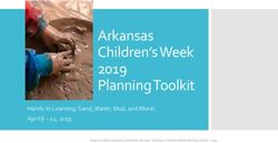 Arkansas Children's Week 2019 Planning Toolkit - Hands-In Learning: Sand, Water, Mud, and More! April 8 - 12, 2019