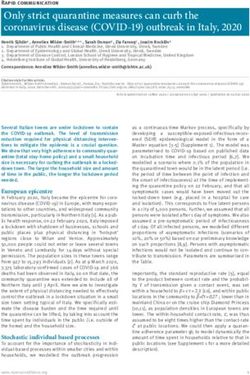 Only strict quarantine measures can curb the coronavirus disease (COVID-19) outbreak in Italy, 2020 - sfndt