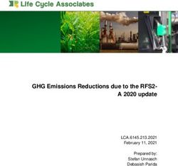 GHG Emissions Reductions due to the RFS2- A 2020 update - LCA.6145.213.2021 February 11, 2021 Prepared by: Stefan Unnasch Debasish Parida ...