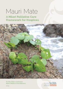 Mauri Mate A Māori Palliative Care Framework for Hospices - Te Ohu Rata o Aotearoa Māori Medical Practitioners - Taranaki Iwi