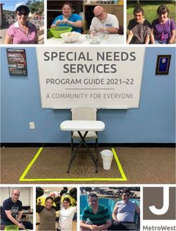 SPECIAL NEEDS SERVICES - A COMMUNITY FOR EVERYONE PROGRAM GUIDE 2021-22 - JCC MetroWest