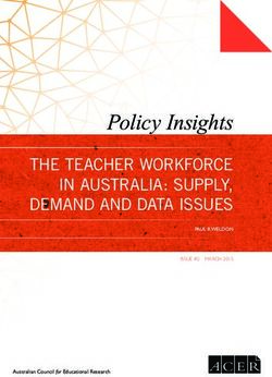 Policy Insights THE TEACHER WORKFORCE IN AUSTRALIA: SUPPLY, DEMAND AND DATA ISSUES - ACER Research Repository