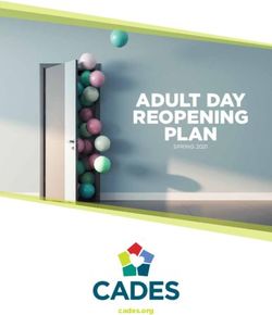 ADULT DAY REOPENING PLAN - SPRING 2021 - CADES
