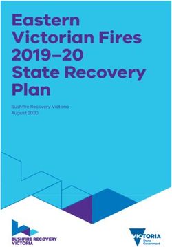 Eastern Victorian Fires 2019-20 State Recovery Plan - Bushfire Recovery Victoria August 2020