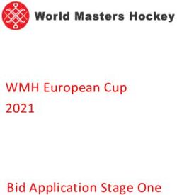 WMH European Cup 2021 - Bid Application Stage One - WGMA
