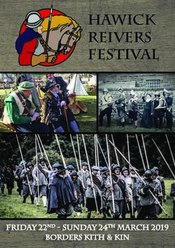 HAWICK REIVERS FESTIVAL - FRIDAY 22ND - SUNDAY 24TH MARCH 2019 BORDERS KITH & KIN