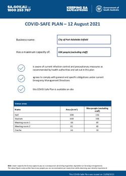COVID-SAFE PLAN - 12 August 2021 - City of Port Adelaide ...