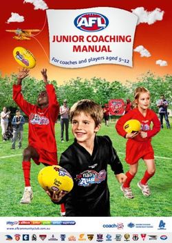 JUNIOR COACHING MANUAL - Forcoaches and playersaged5-12 - AFL Community