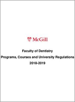 FACULTY OF DENTISTRY PROGRAMS, COURSES AND UNIVERSITY REGULATIONS 2018-2019 - MCGILL UNIVERSITY