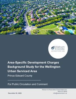 Area-Specific Development Charges Background Study for the Wellington Urban Serviced Area - Prince Edward County For Public Circulation and Comment