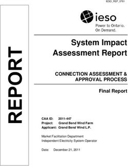 System Impact Assessment Report - CONNECTION ASSESSMENT & APPROVAL PROCESS