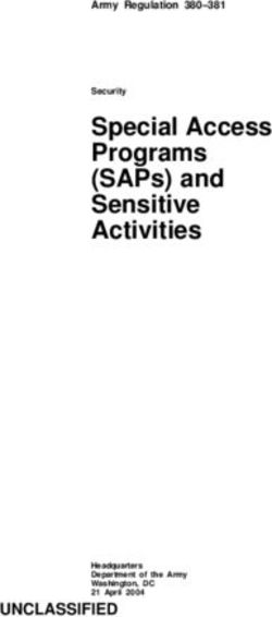 Special Access Programs (SAPs) and Sensitive Activities - UNCLASSIFIED