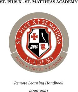 ST. PIUS X - ST. MATTHIAS ACADEMY - Remote Learning Handbook 2020-2021 - ST. MATTHIAS ACADEMY Remote Learning ...