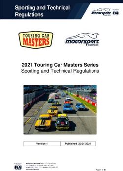 Sporting and Technical Regulations - 2021 Touring Car Masters Series Sporting and Technical Regulations