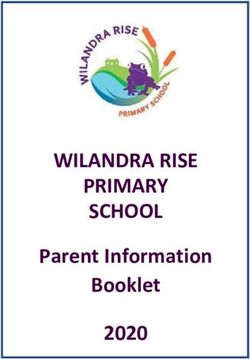 WILANDRA RISE PRIMARY SCHOOL - Parent Information Booklet 2020