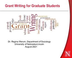 Grant Writing for Graduate Students - Dr. Regina Werum, Department of Sociology University of Nebraska-Lincoln August 2021