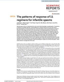 The patterns of response of 11 regimens for infantile spasms - Nature
