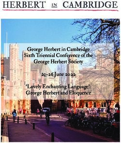 George Herbert in Cambridge Sixth Triennial Conference of the George Herbert Society 23-26 June 2022 'Lovely Enchanting Language': George Herbert ...