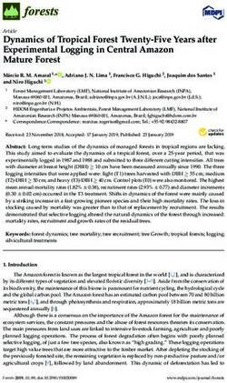 Dynamics of Tropical Forest Twenty-Five Years after Experimental Logging in Central Amazon Mature Forest - MDPI