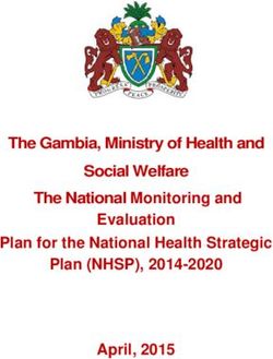 The Gambia, Ministry of Health and Social Welfare The National Monitoring and Evaluation Plan for the National Health Strategic Plan (NHSP), 2014-2020